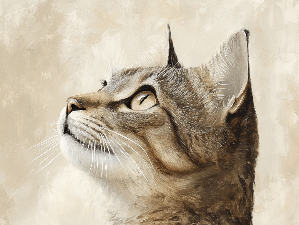 Kattenportret in zijaanzicht