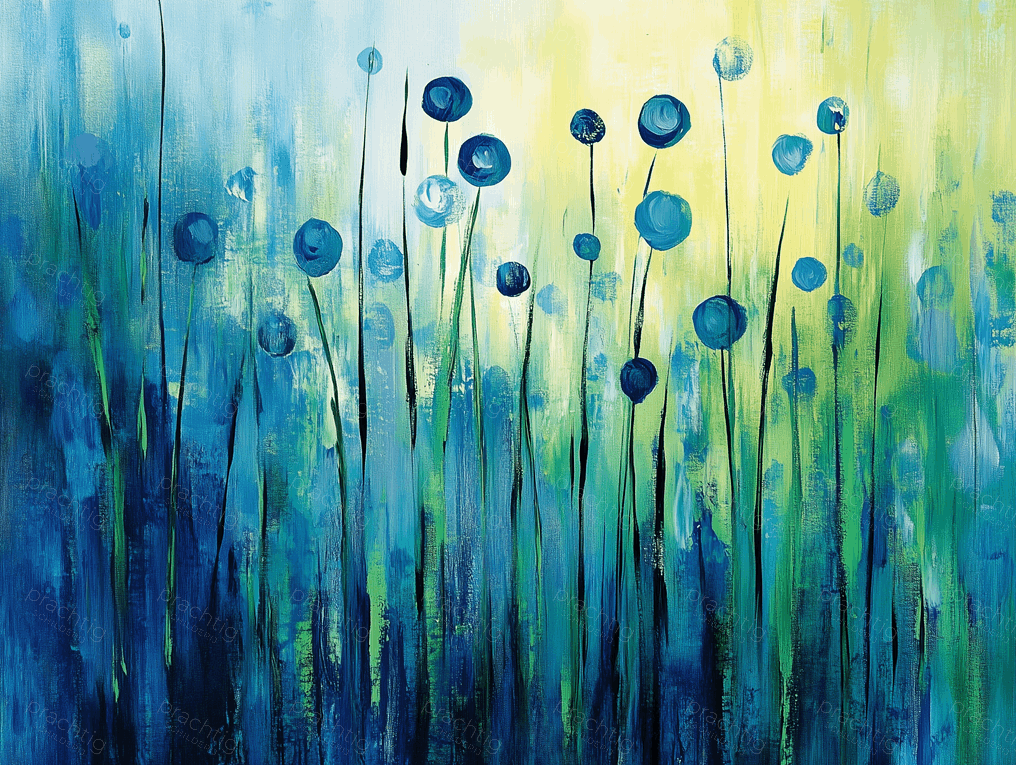 Blauwe Bloemen in Zacht Licht