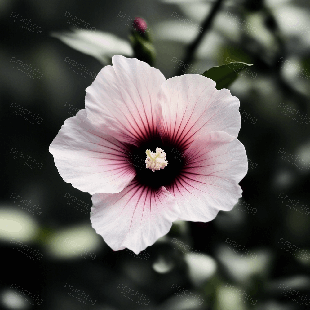 Witte hibiscus in volle bloei