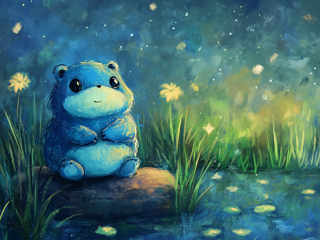 Blauwe Beer bij Stil Water