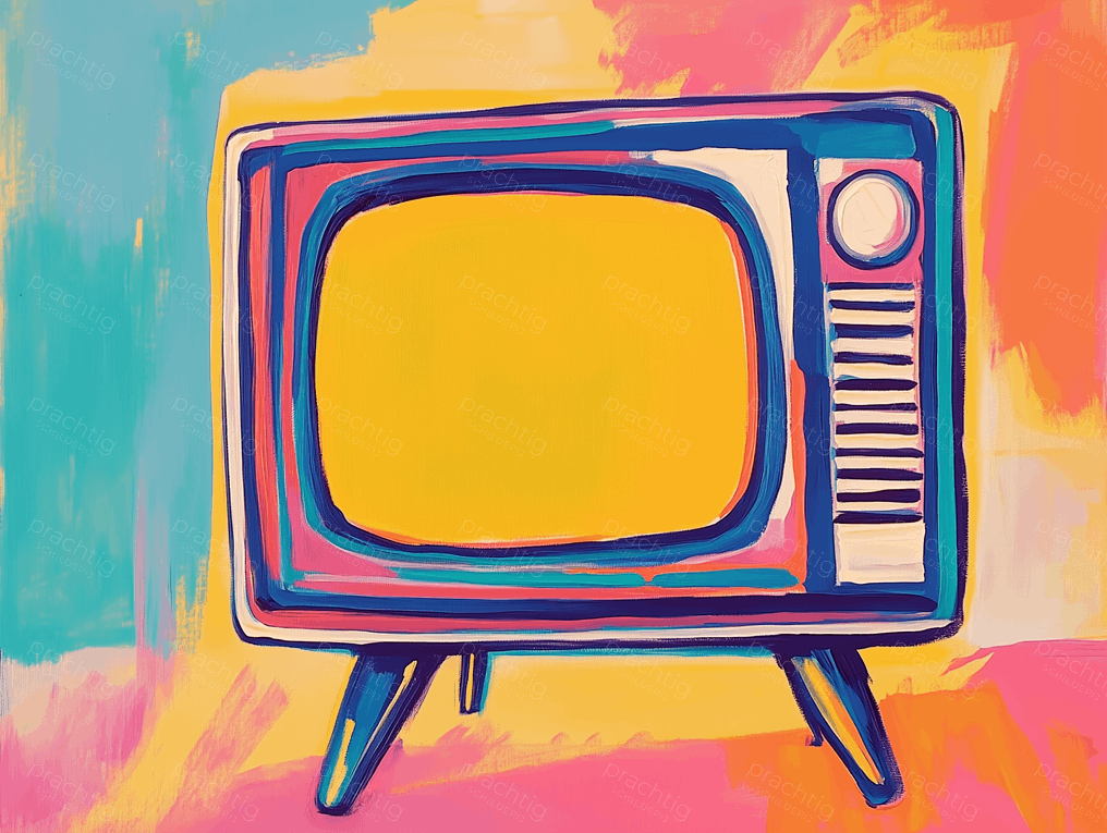 Retro tv in felle kleuren