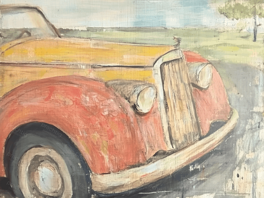 Retro Auto in Landschap
