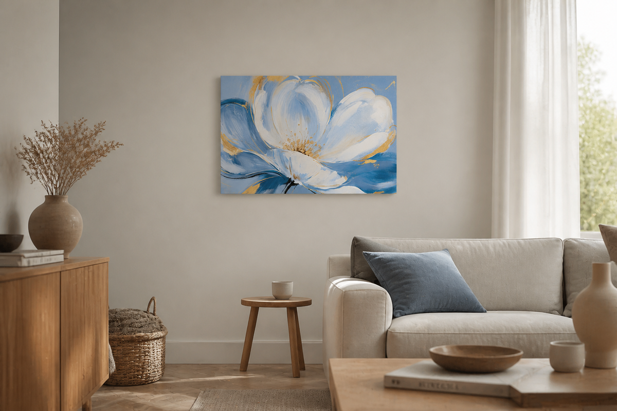 Blauwe Bloem in Beweging