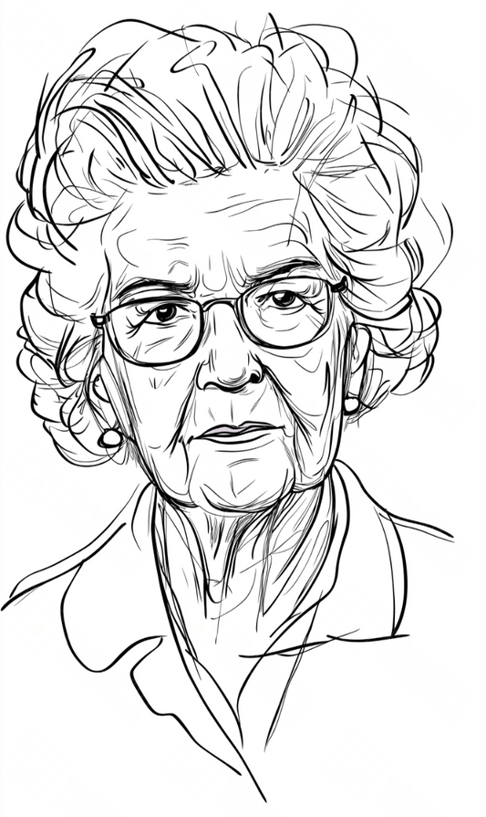 Oudere Vrouw in Lijnen