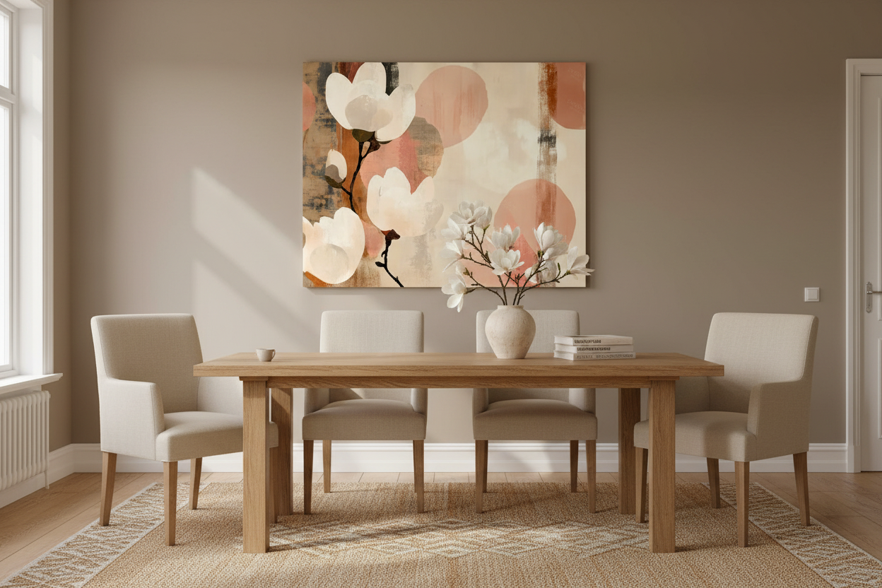 Magnolia Bloemen in Aarde Tint
