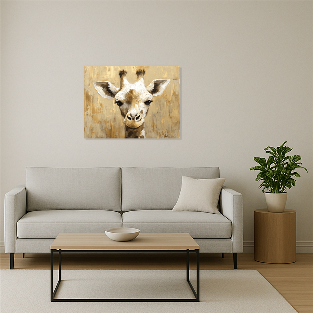 Dromerige Giraffe in Neutrale Tinten