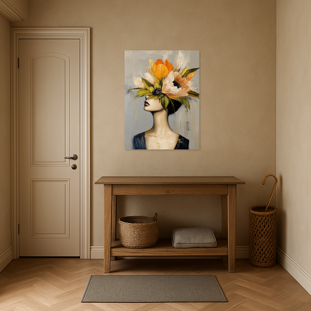 Bloemenpracht op een gezicht