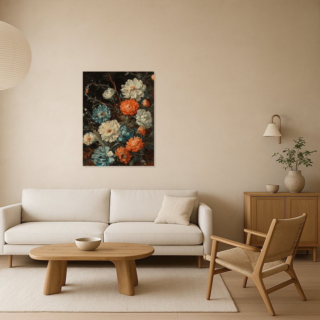 Bloemenpracht op Donkere Achtergrond