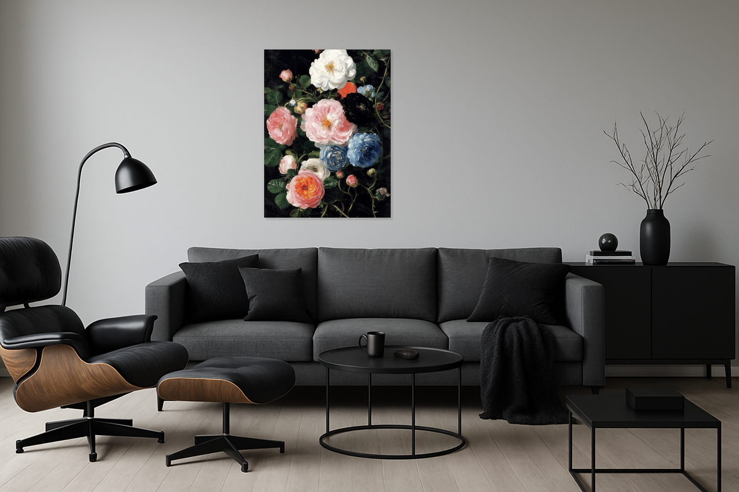 Bloemenpracht op Donkere Achtergrond