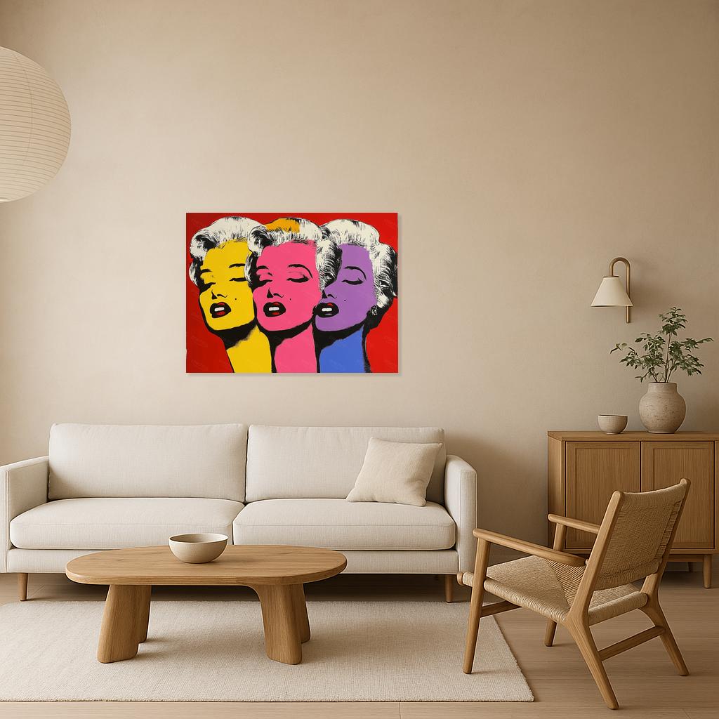Drievoudige Pop Art Portret