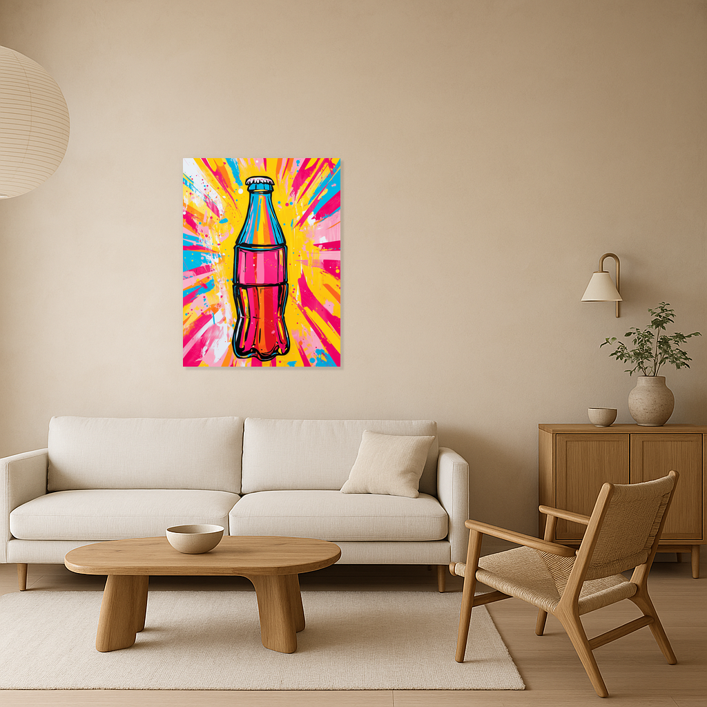Bruisende Fles in Pop Art