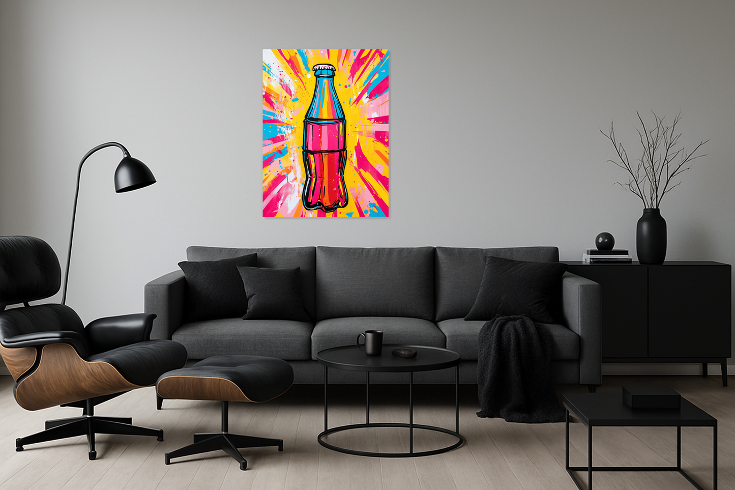 Bruisende Fles in Pop Art
