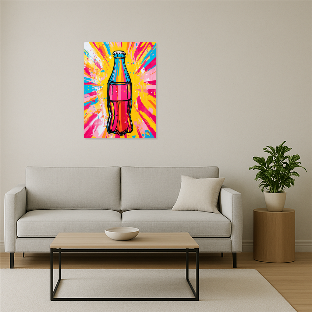 Bruisende Fles in Pop Art