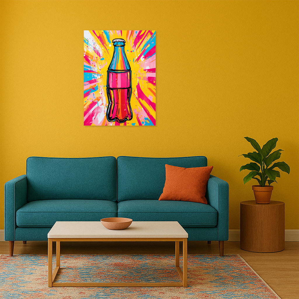 Bruisende Fles in Pop Art