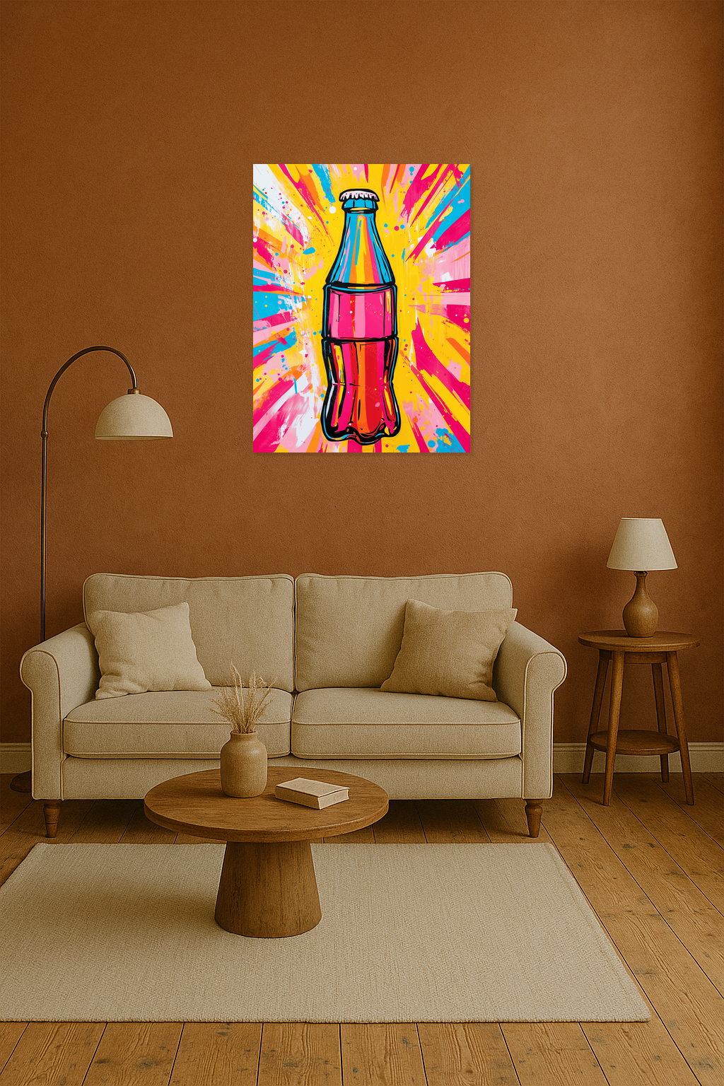 Bruisende Fles in Pop Art
