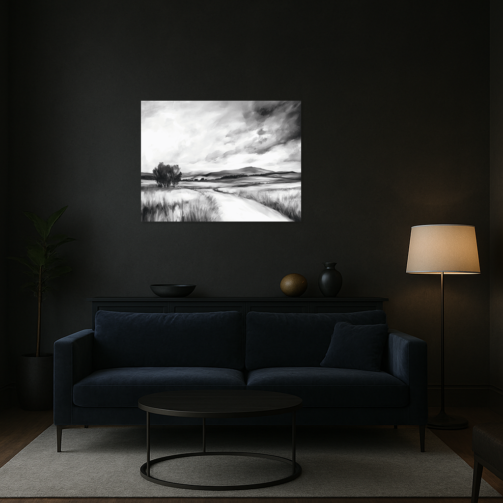 Dramatische Zwart-Wit Landschap