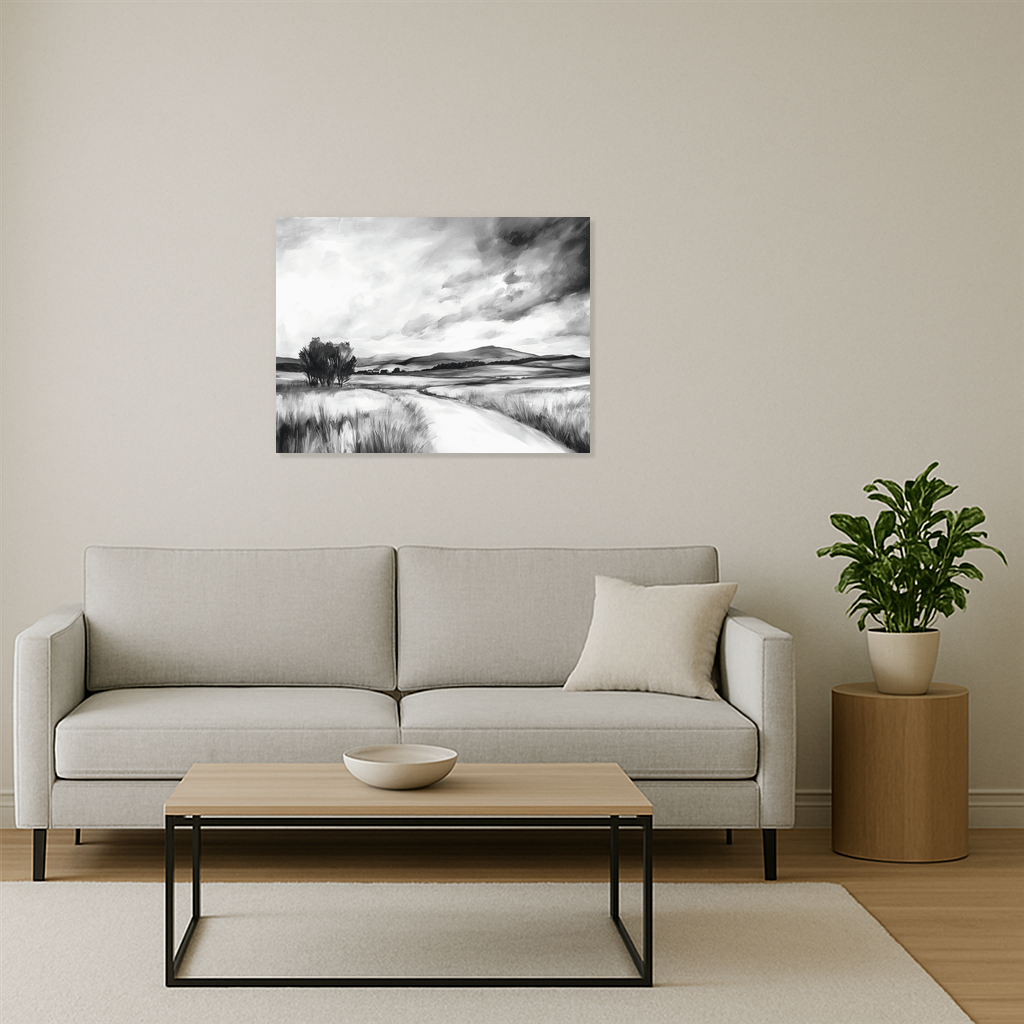 Dramatische Zwart-Wit Landschap