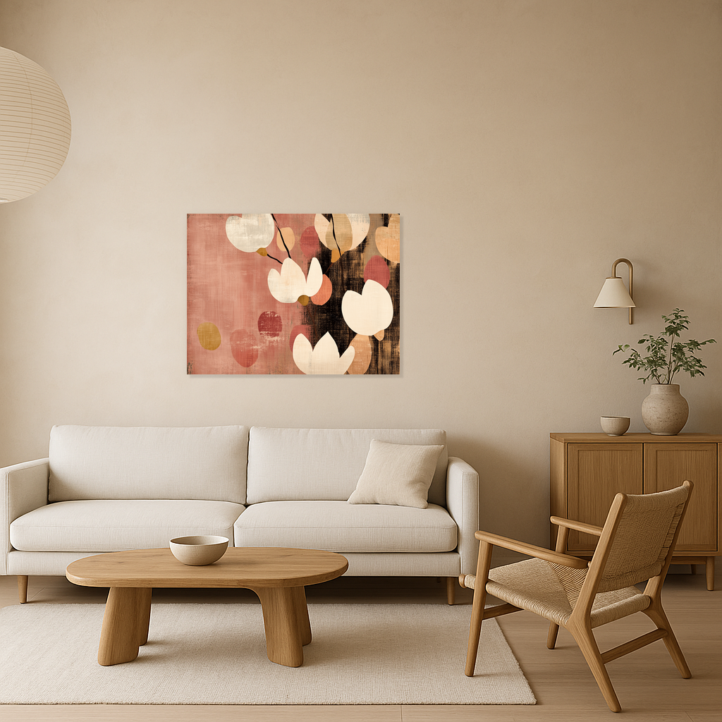 Bloemen op zachtroze achtergrond