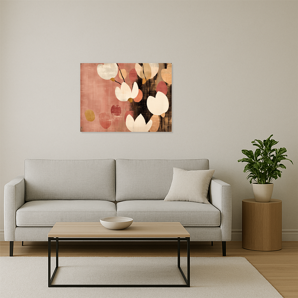 Bloemen op zachtroze achtergrond