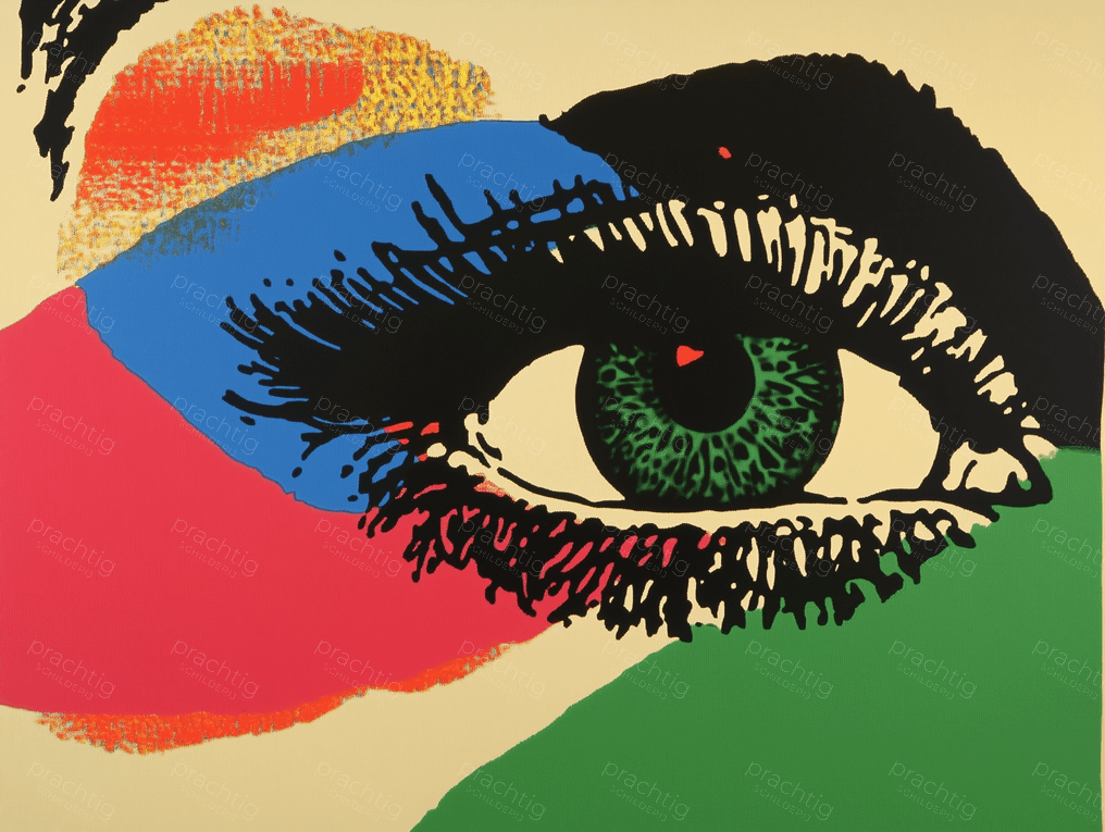 Kleurrijk Oog in Popart Stijl