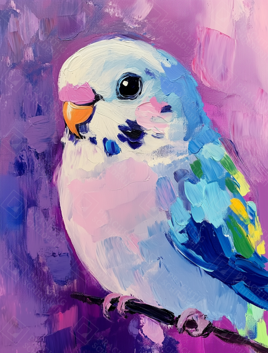 Vrolijke Vogel in Pasteltinten