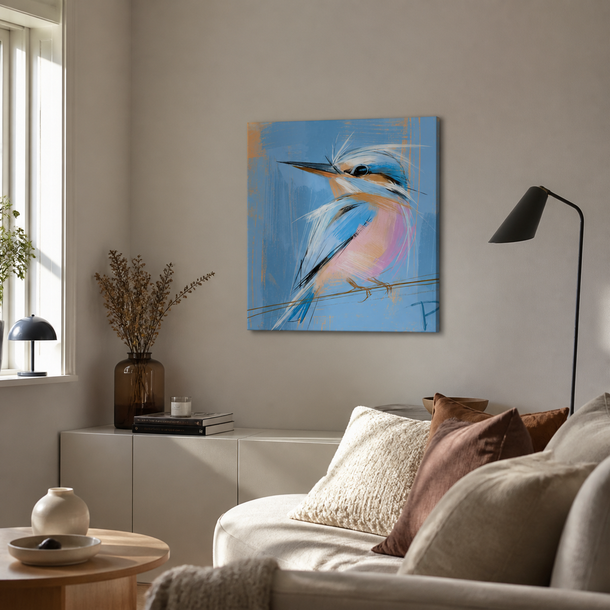 Vogels in pastel