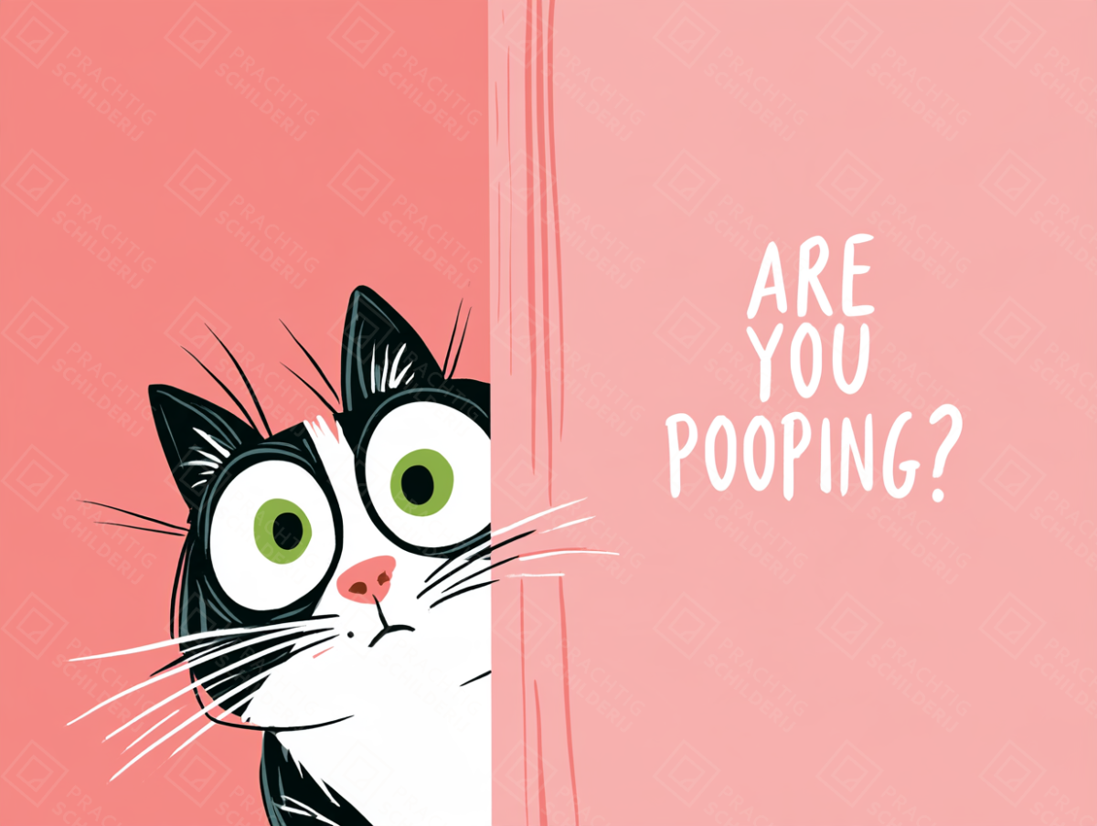 Nieuwsgierige Kat op Roze