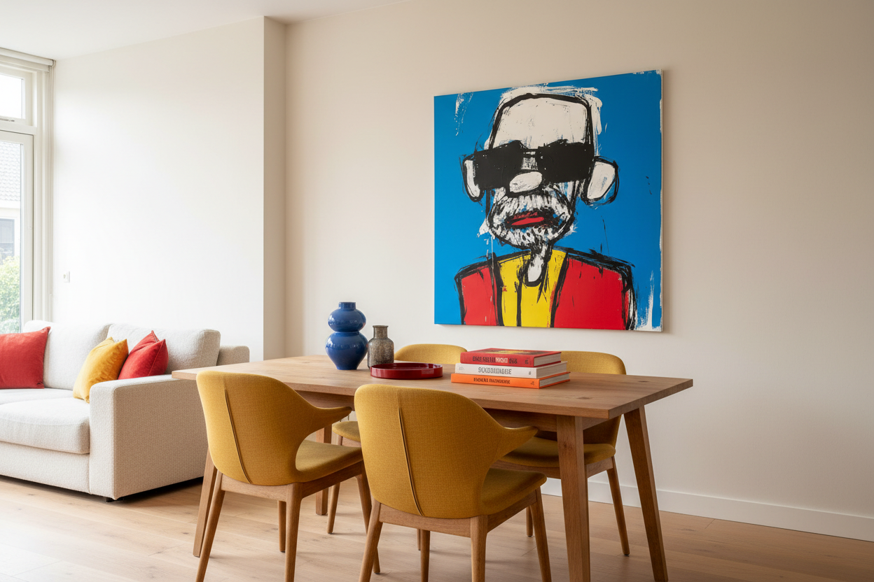 Expressieve Blik in Blauw