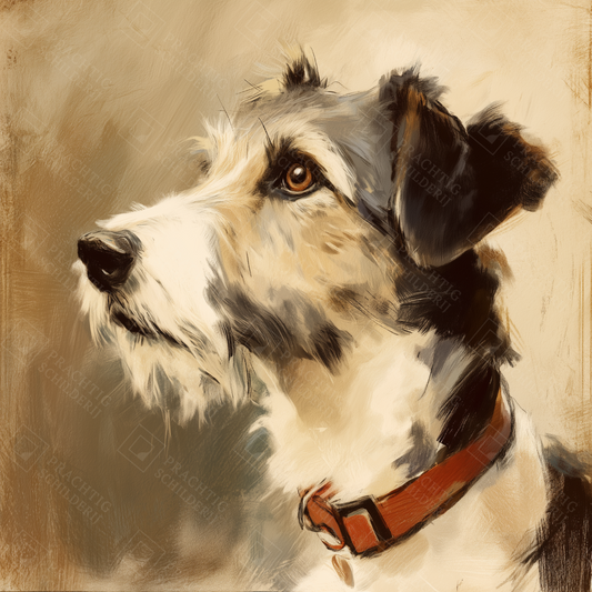 Hond in zachte tinten