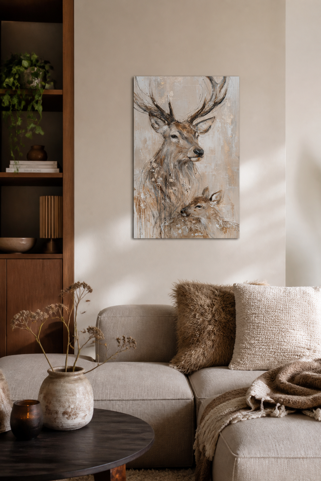 Edelhert groot en klein