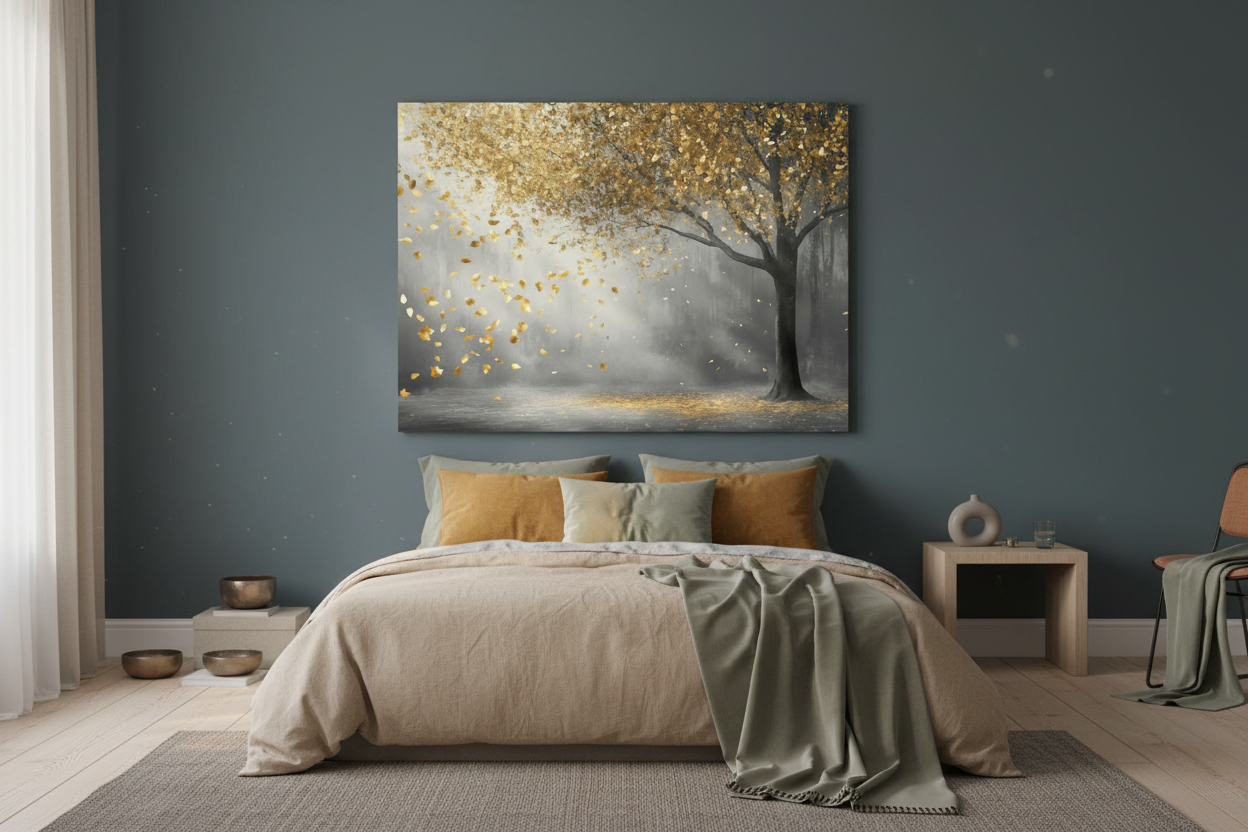 Dansende gouden bladeren