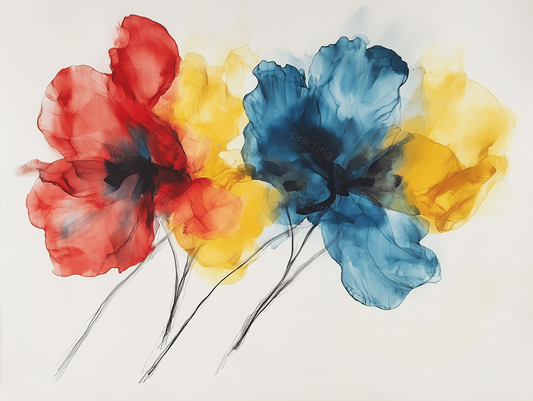 Kleurrijke bloemen op lichte achtergrond