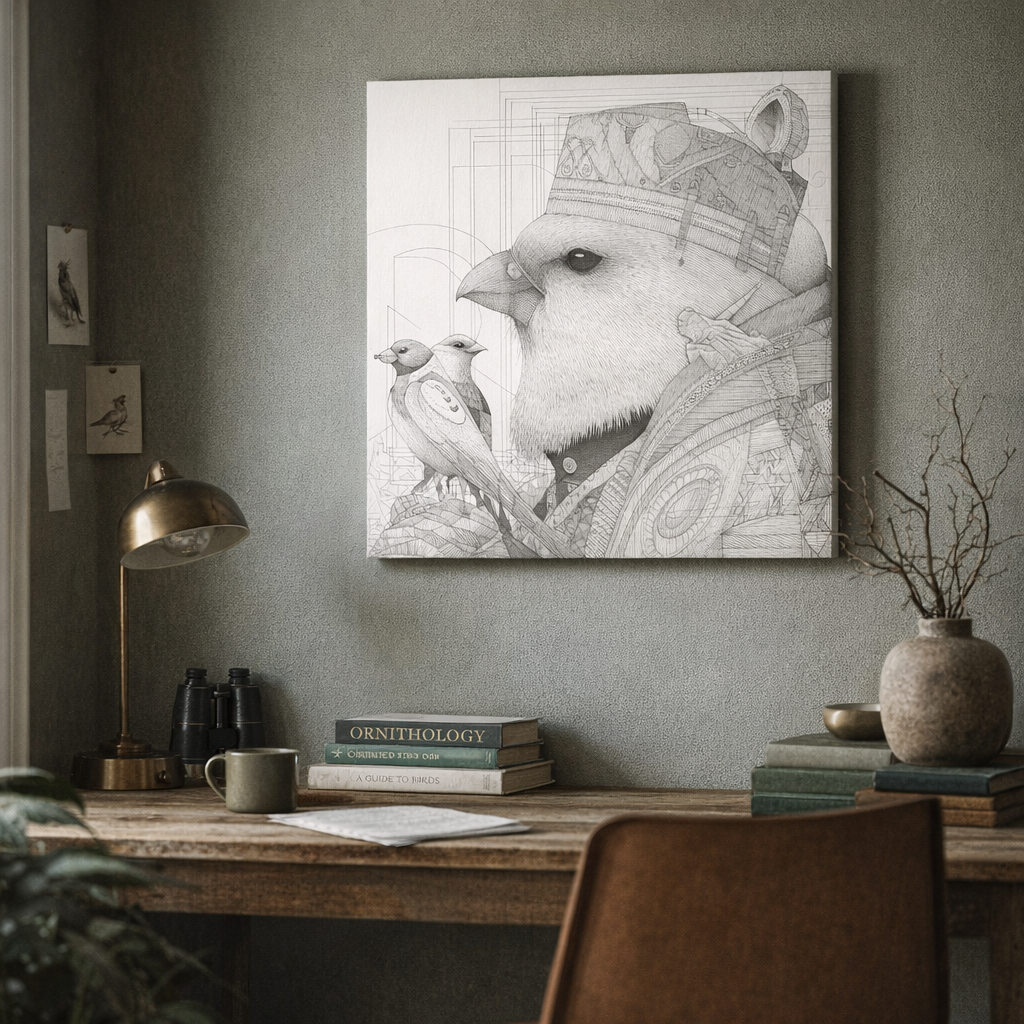 Monochrome Vogelportret