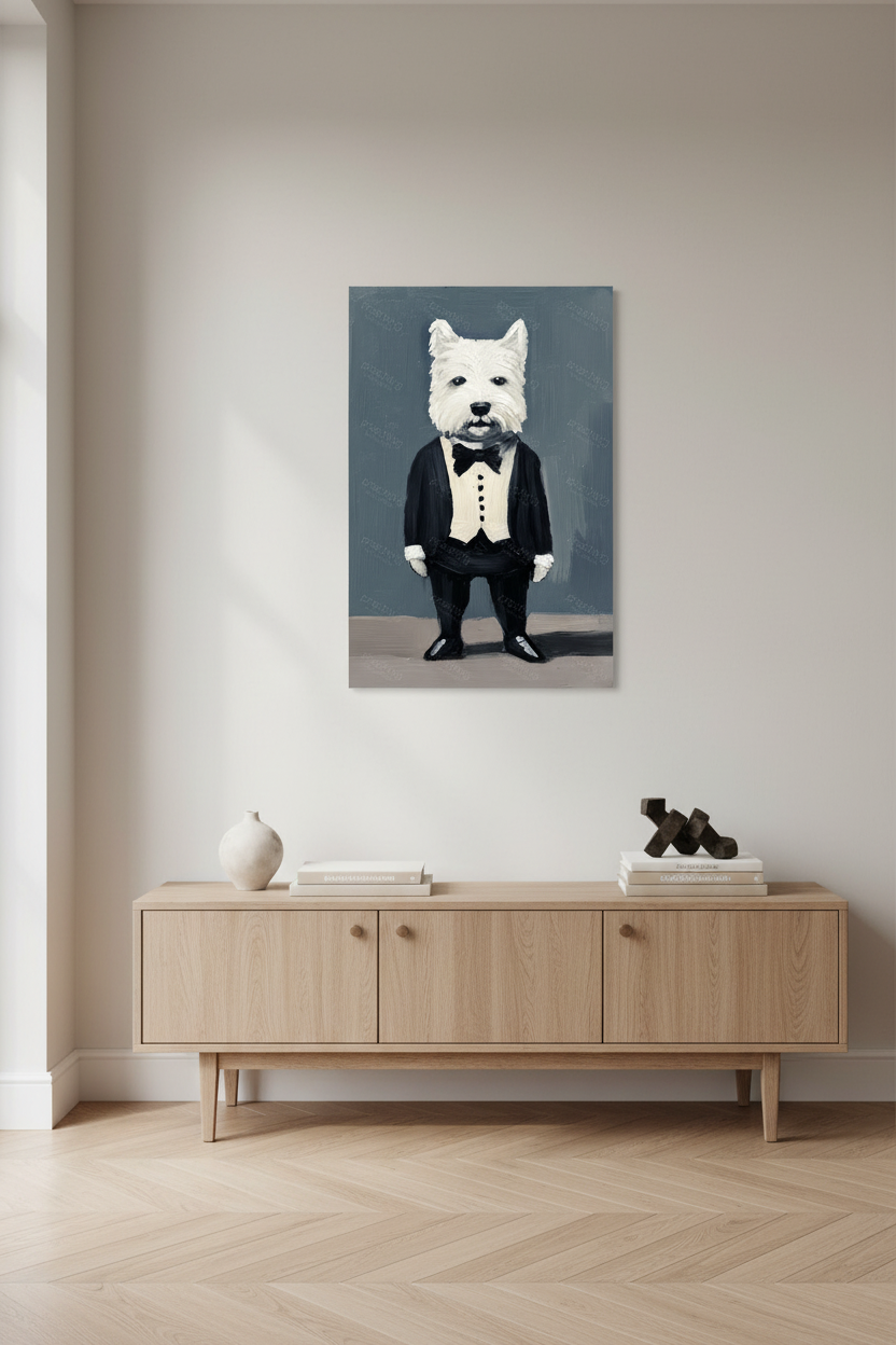Chique Terrier in Smoking