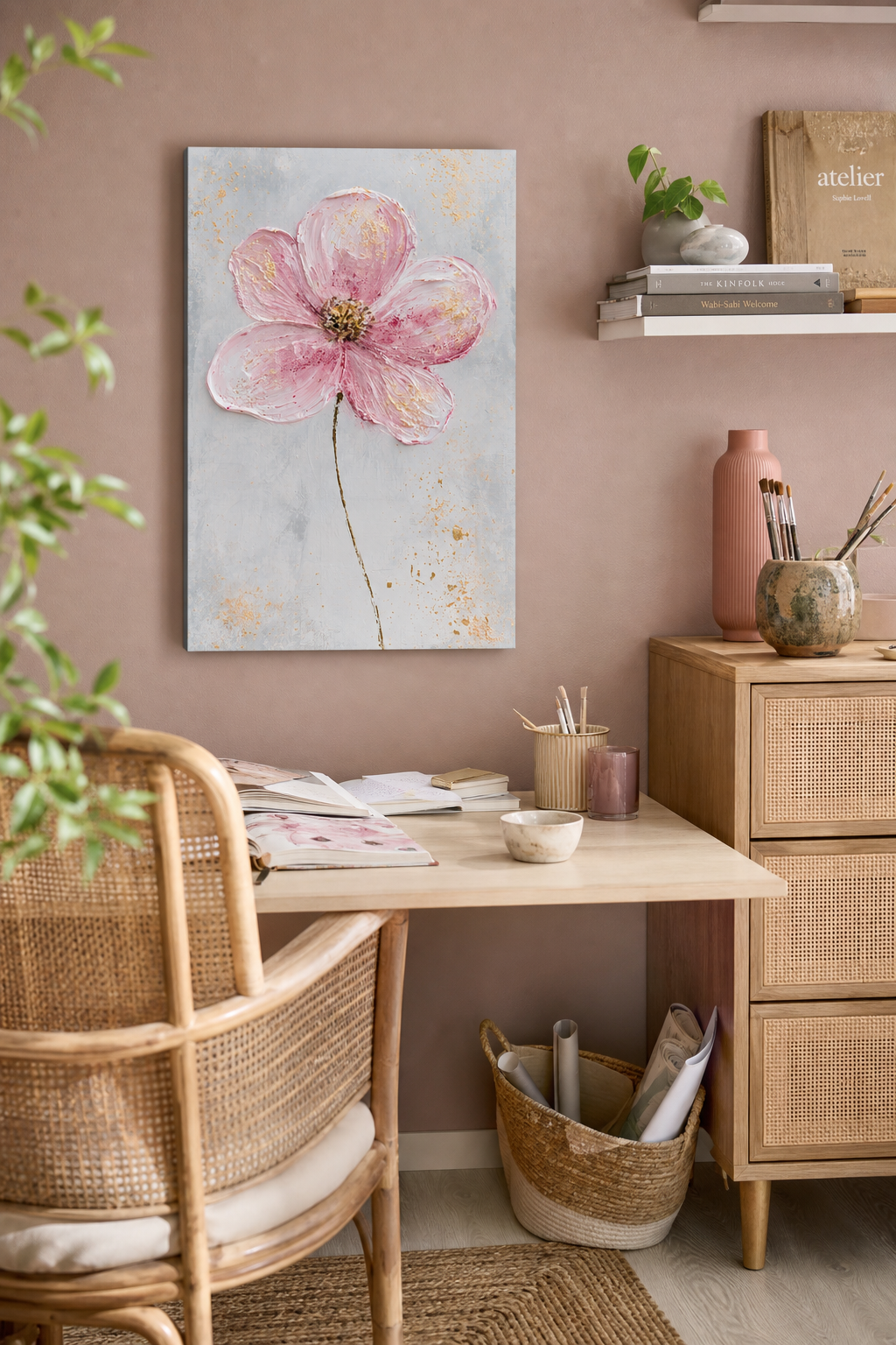 Roze bloem in volle bloei