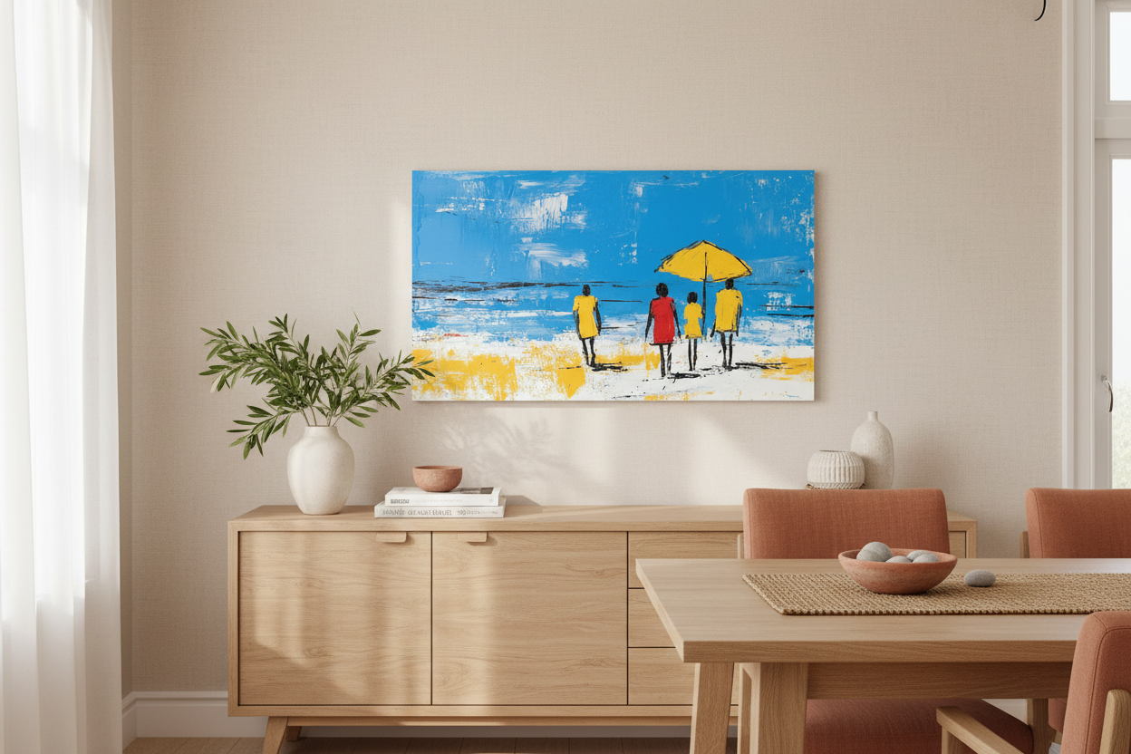 Zomers Strandtafereel