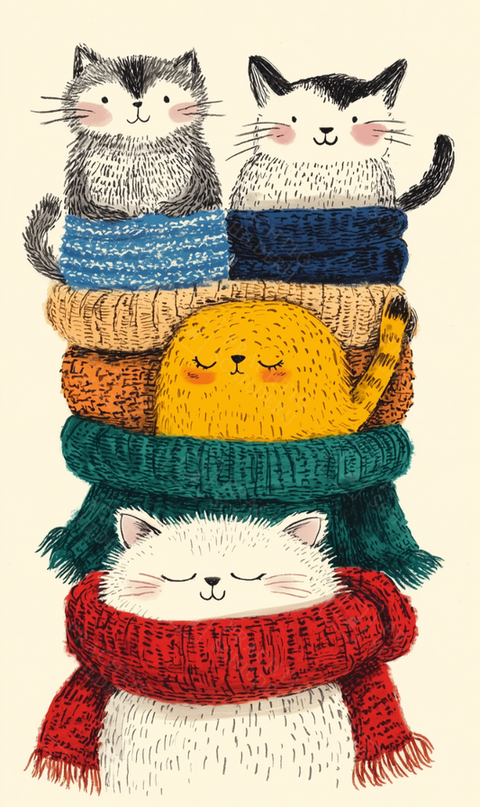 Knusse Katten in Warme Kleuren