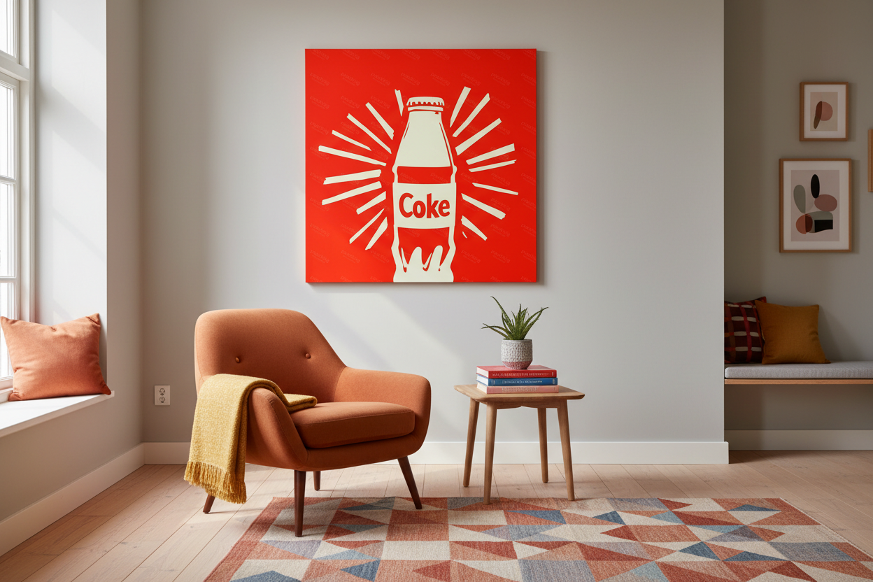 Fles Coke op Rood