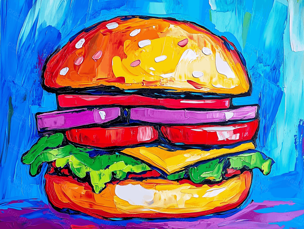 Speelse Burger in Felle Kleuren