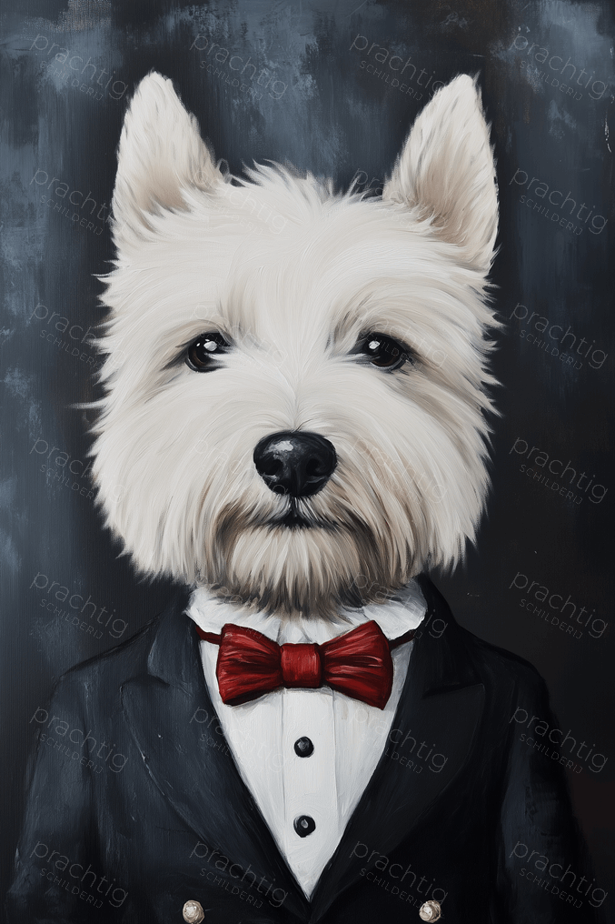 Chique Westie met strik