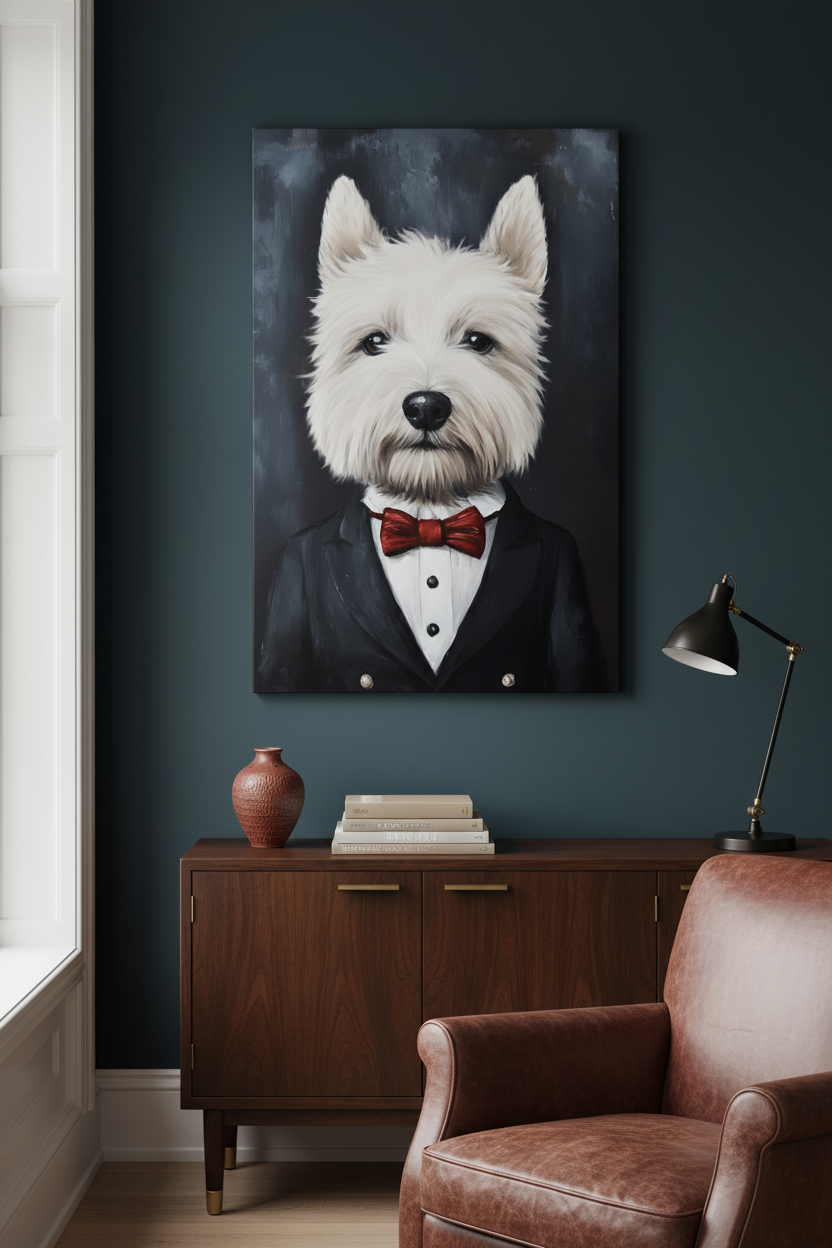 Chique Westie met strik