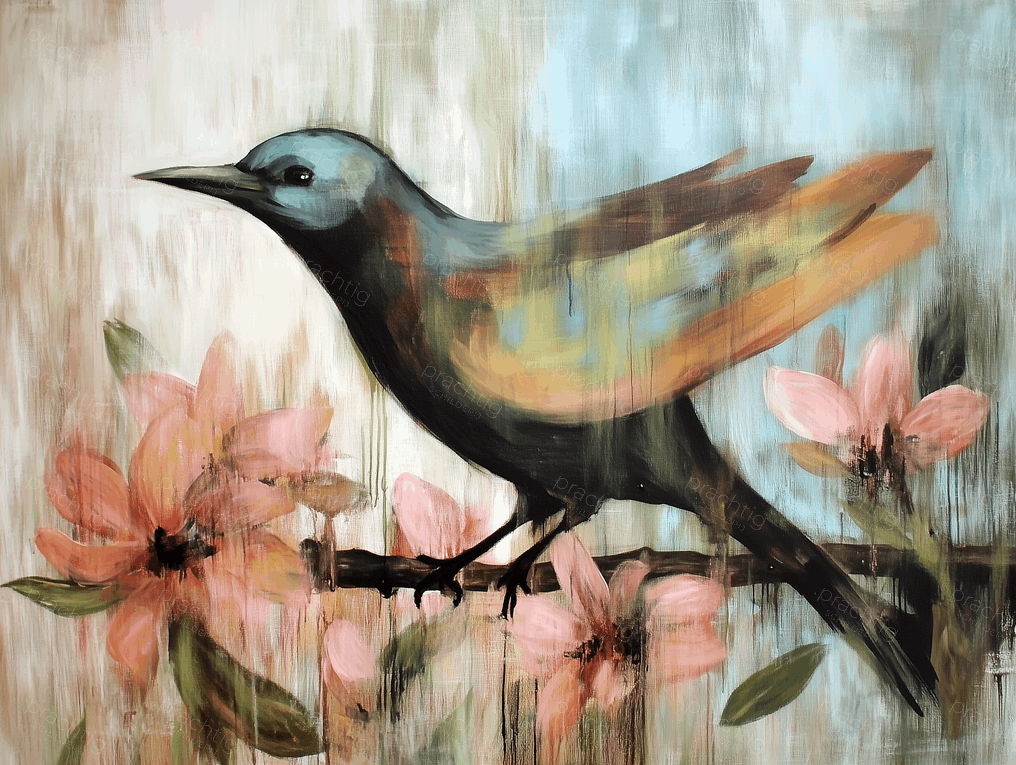 Vogel in Bloeiende Tuin