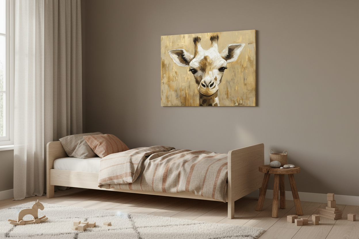 Dromerige Giraffe in Neutrale Tinten