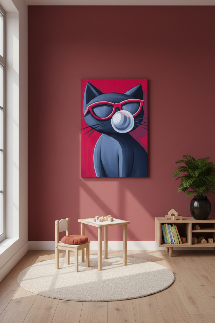 Coole kat met kauwgombal