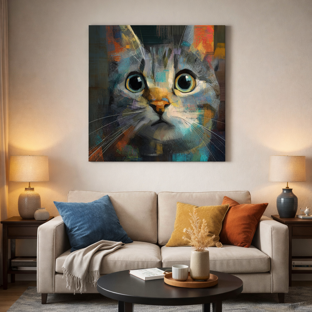 Kleurrijke Kat Portret