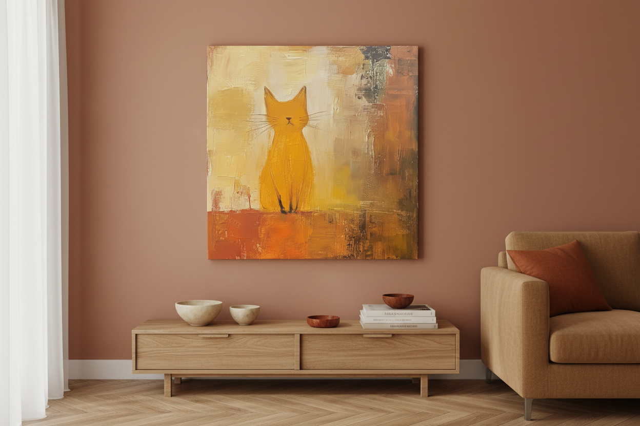 Oranje Kat in Zacht Licht