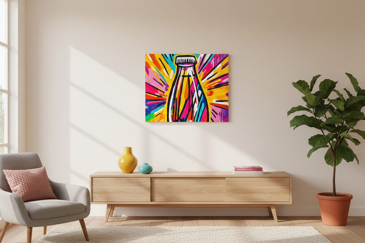 Fles vol kleur en energie