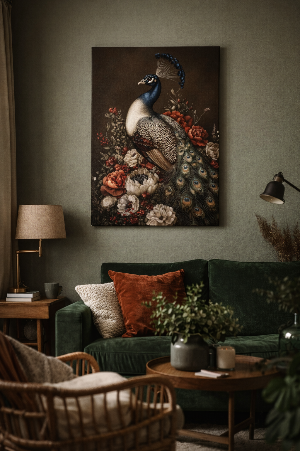 Pauw met Bloemen