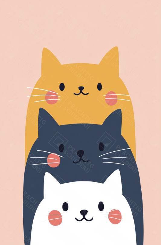Drie Katten Stapeling