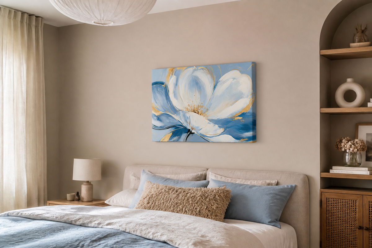 Blauwe Bloem in Beweging